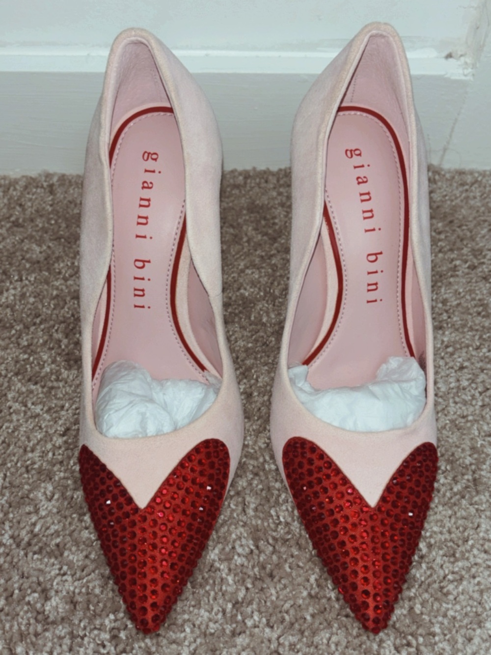 Gianni Bini Blush Pink Suede Stiletto Pumps - Picture 2 of 4